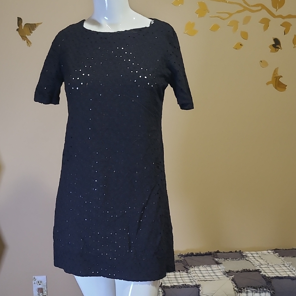 Black Cotton Lace Dress Size Small